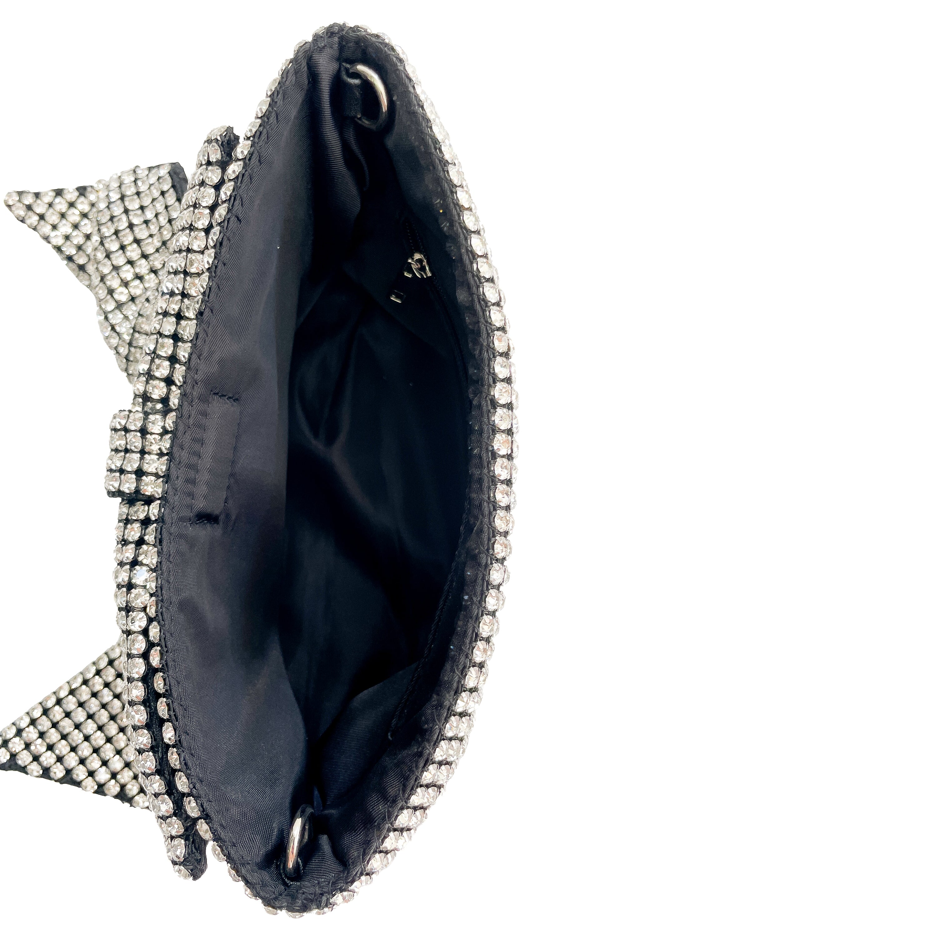 YUBA-BAG-borse-pochette-vista-sopra-aperta-tessuto-strassato-nero-cry