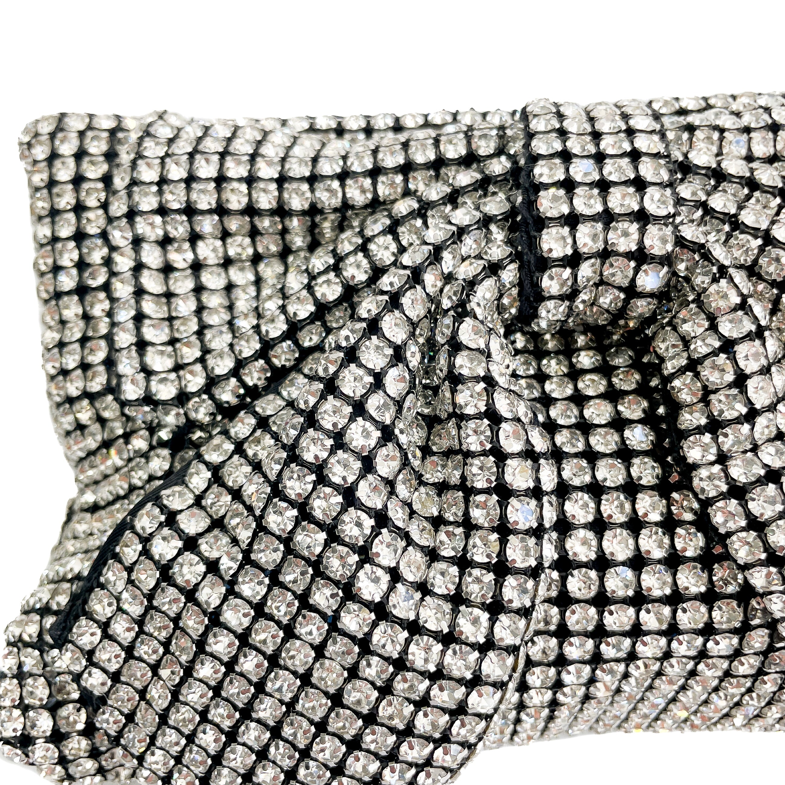 YUBA-BAG-borse-pochette-vista-fiocco-tessuto-strassato-nero-cry